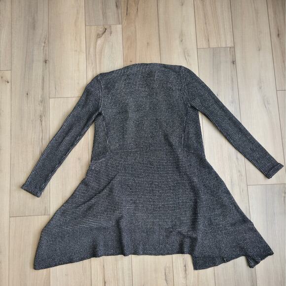 Cabi Cloak Cardigan Sweater Duster Length Black Marble Cable Knit Women Sz M - Picture 5 of 10